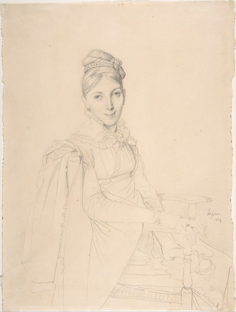 Portræt af en siddende dame af Jean Auguste Dominique Ingres