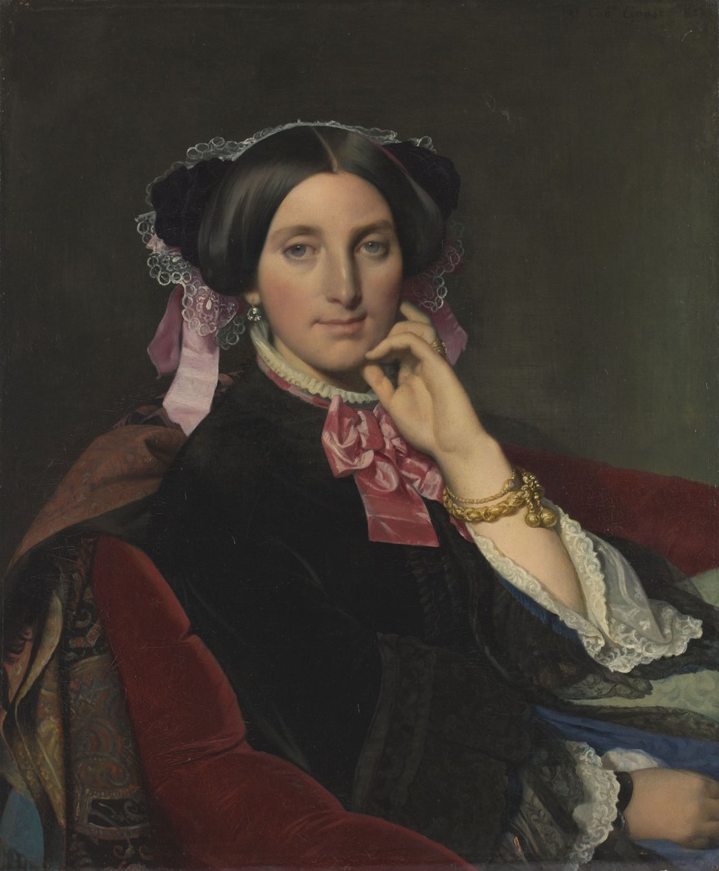 Portræt af madame Caroline Gonse, 1852. af Jean Auguste Dominique Ingres