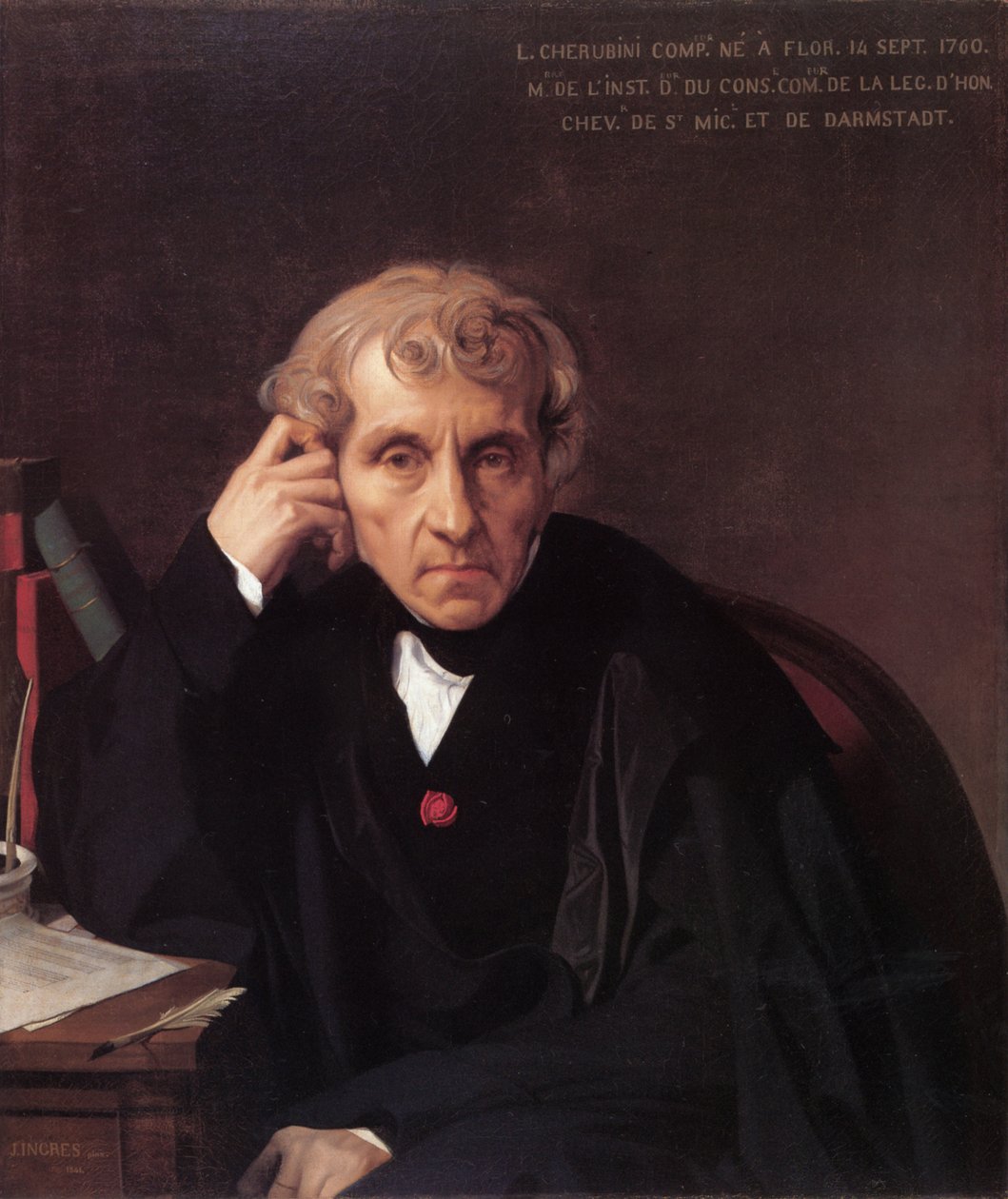 Portræt af komponisten Luigi Cherubini 1760-1842, 1841 af Jean Auguste Dominique Ingres
