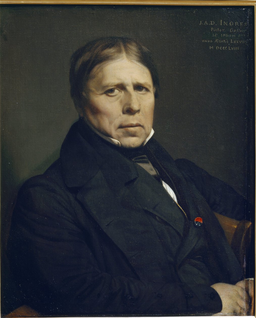 Selvportræt er 78 år – olie på lærred af Jean Auguste Dominique Ingres