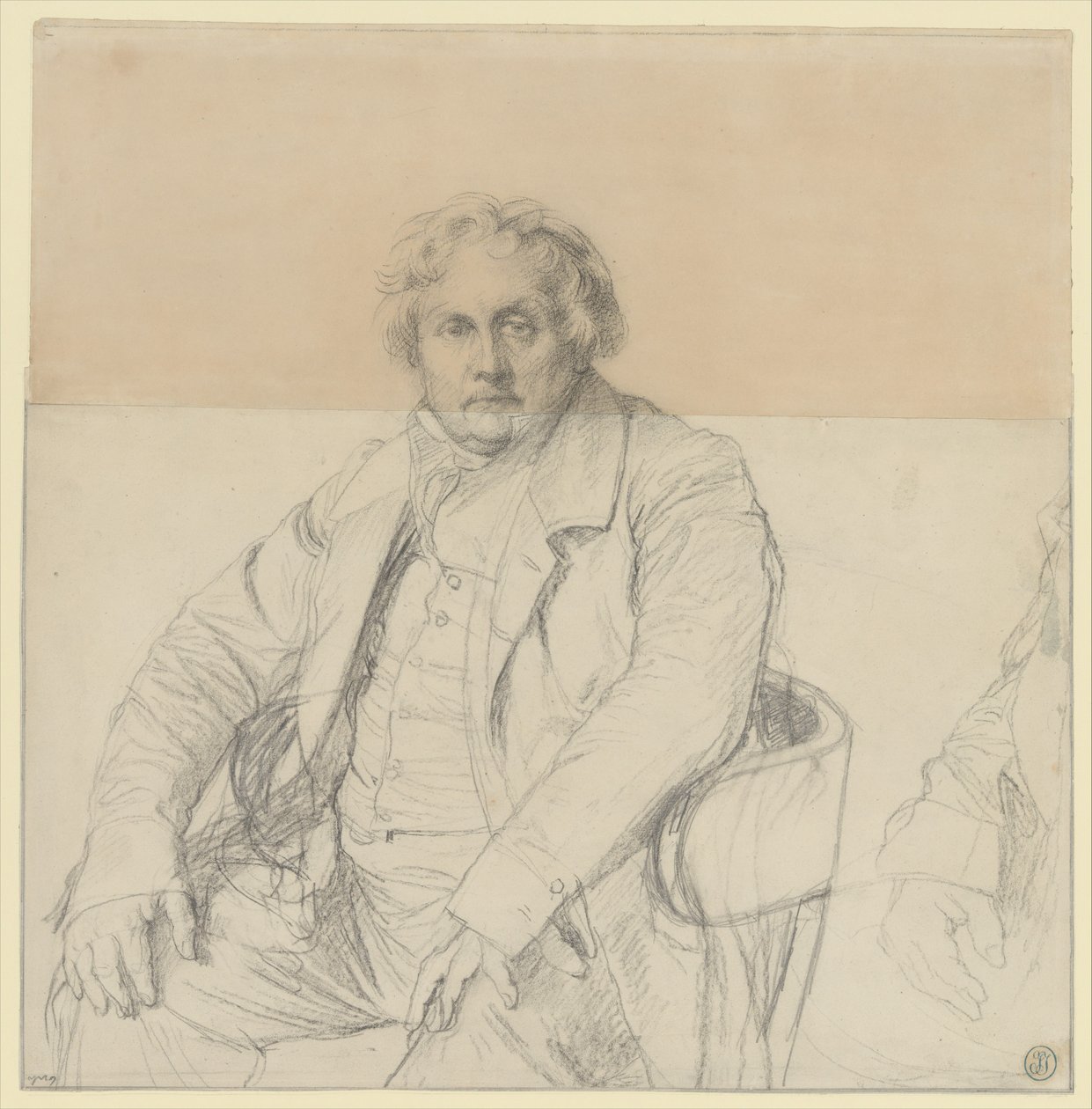 Studie til portrættet af Louis-François Bertin (1766-1841) af Jean Auguste Dominique Ingres