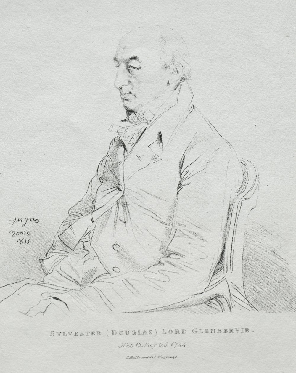 Sylvester Lord Glenbervie, 1815. af Jean Auguste Dominique Ingres