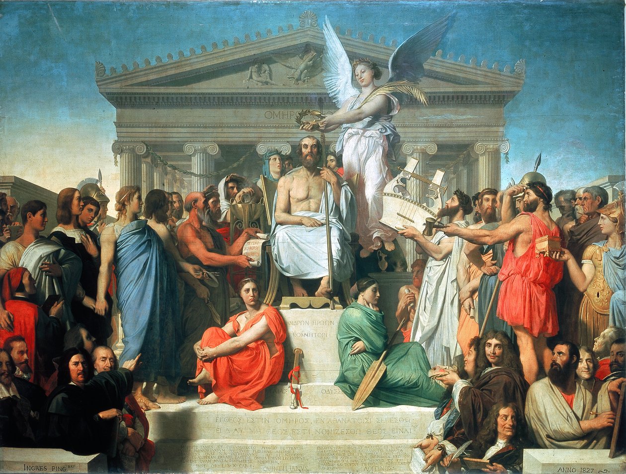 Homers apoteose, 1827 af Jean Auguste Dominique Ingres