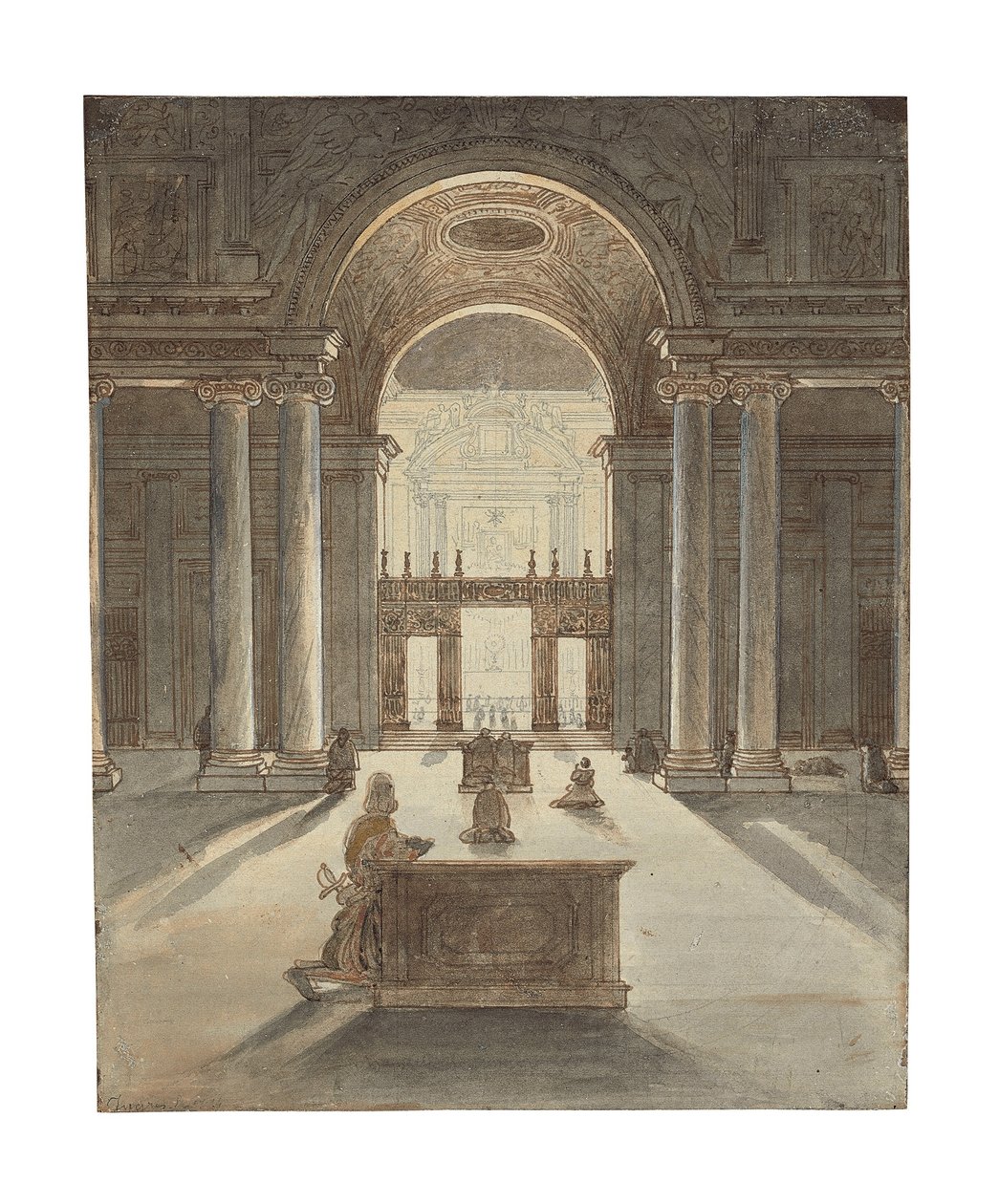 Borghese-kapellet i Santa Maria Maggiore, Rom af Jean Auguste Dominique Ingres