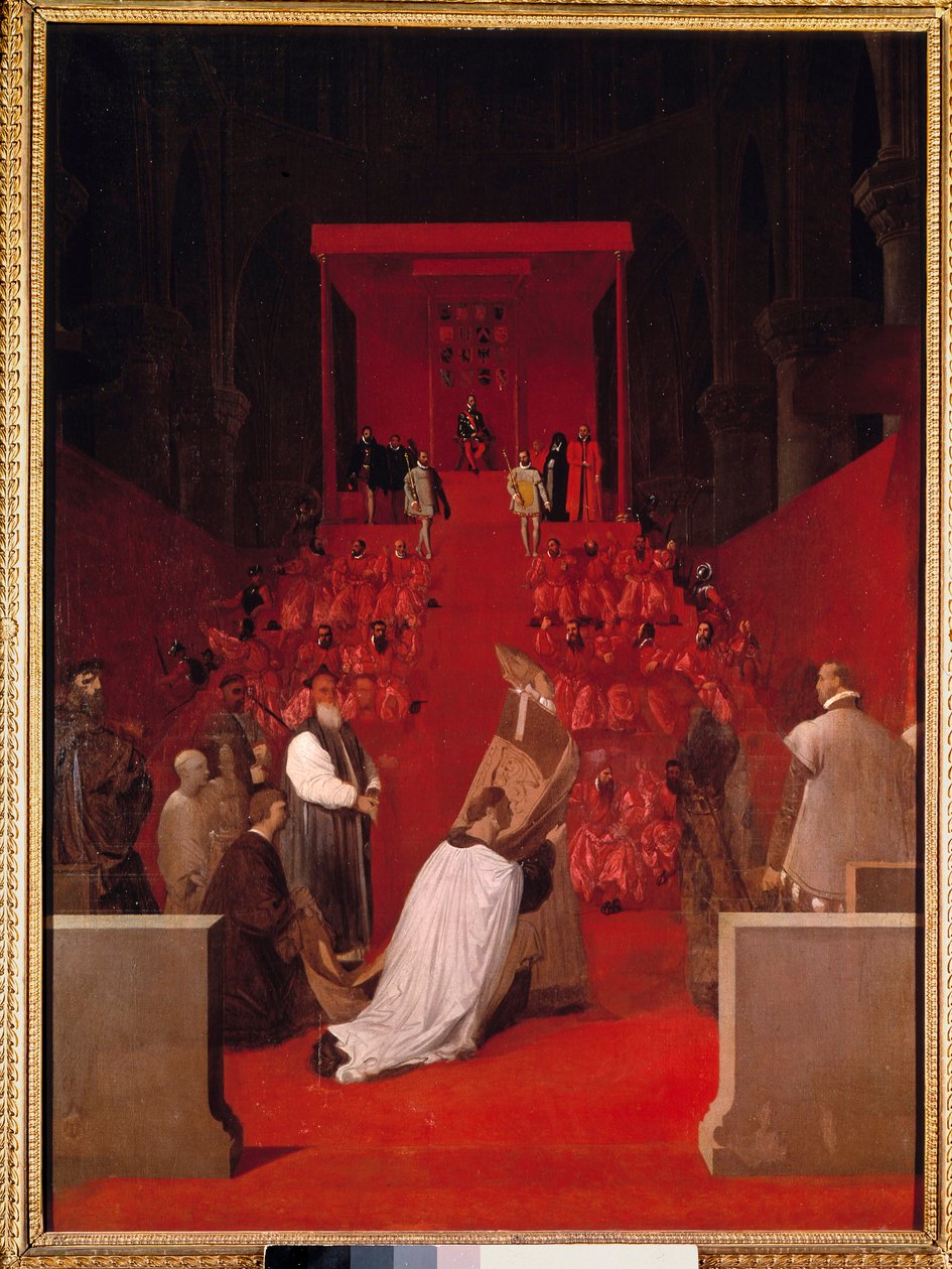 Hertugen af Alba har kirken St. Gudule af Bruxelles Ferdinand Alvare af Toledo af Jean Auguste Dominique Ingres