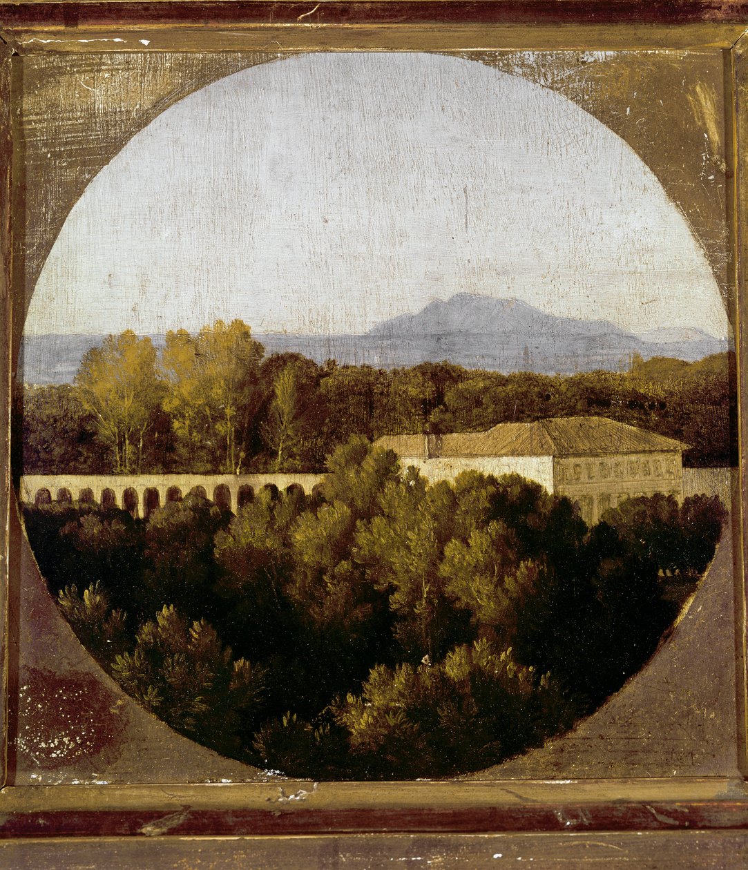 Orangeriet i Villa Borghese i Rom (olie på træ af Jean Auguste Dominique Ingres