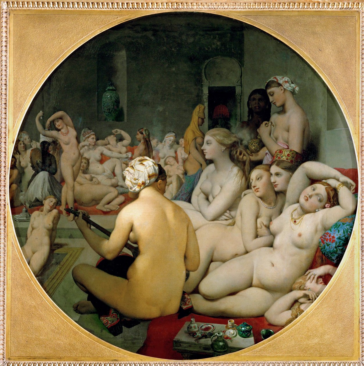 Det tyrkiske bad ... af Jean Auguste Dominique Ingres
