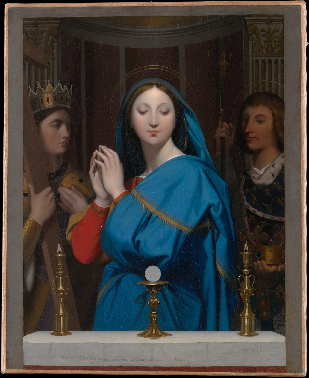 Jomfruen, der tilbeder hostien af Jean Auguste Dominique Ingres