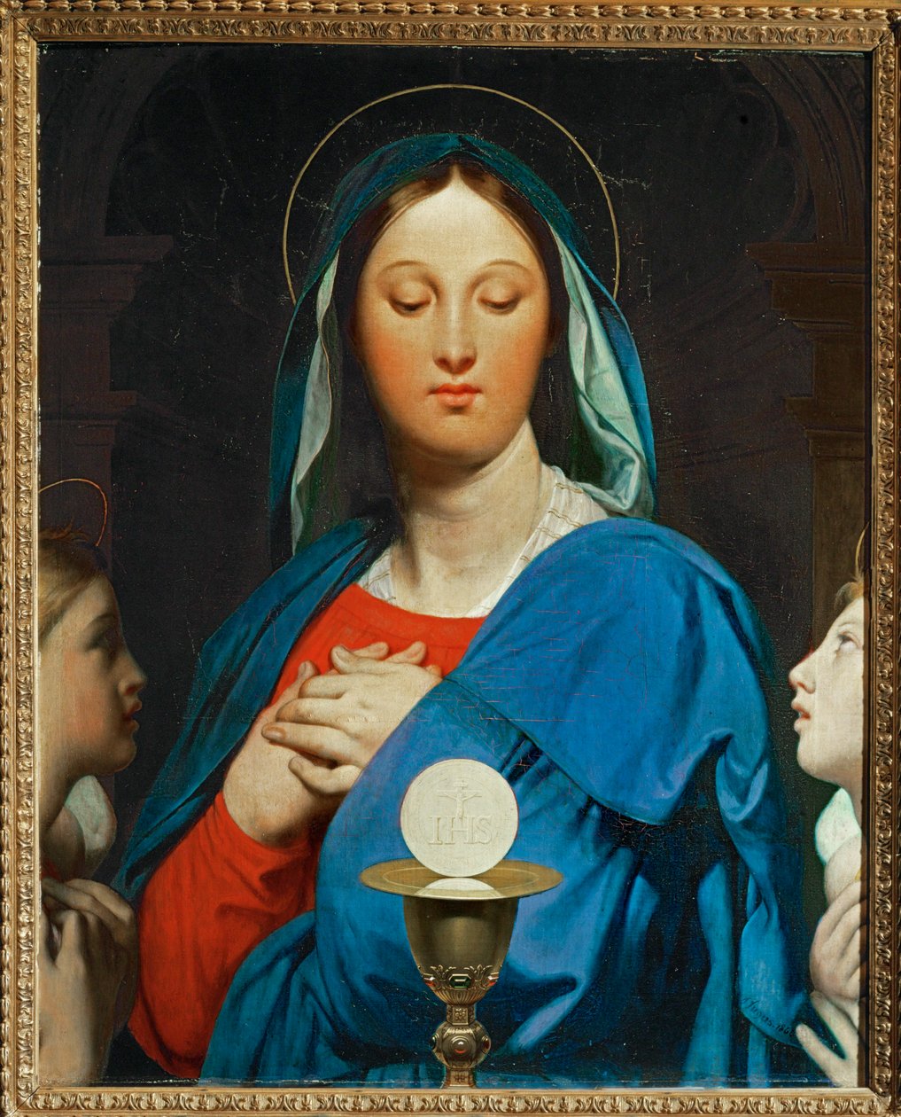 Jomfruen med eukaristien af Jean Auguste Dominique Ingres