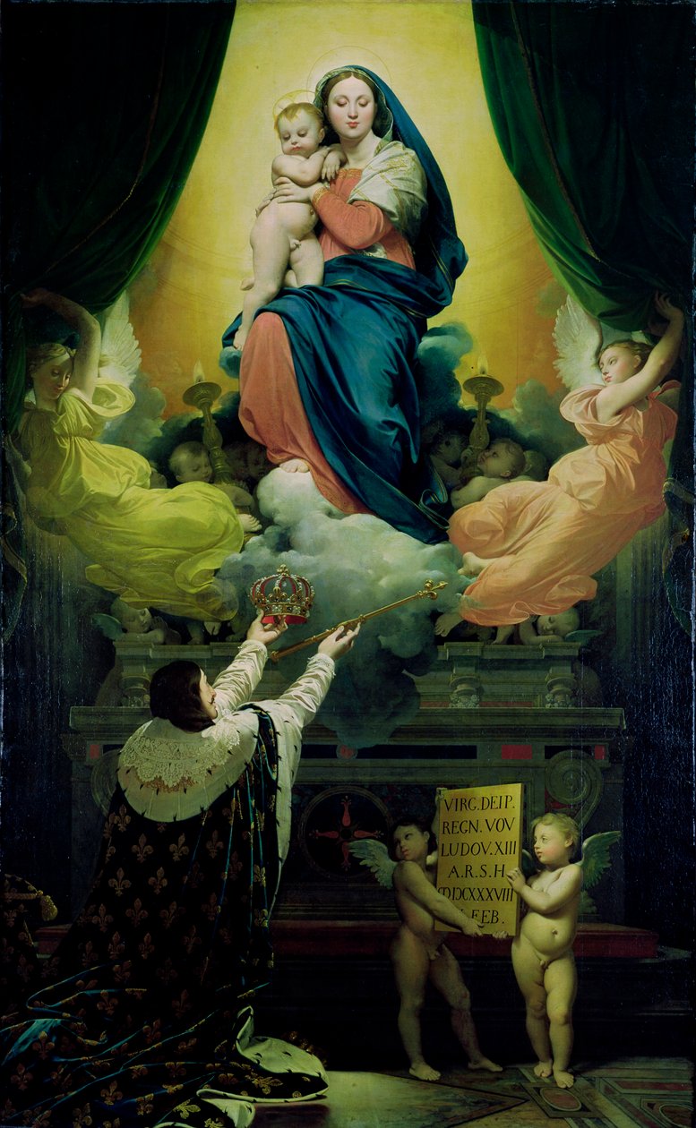 The Vow of Louis XIII (1601-43) 1824 (olie på lærred) af Jean Auguste Dominique Ingres