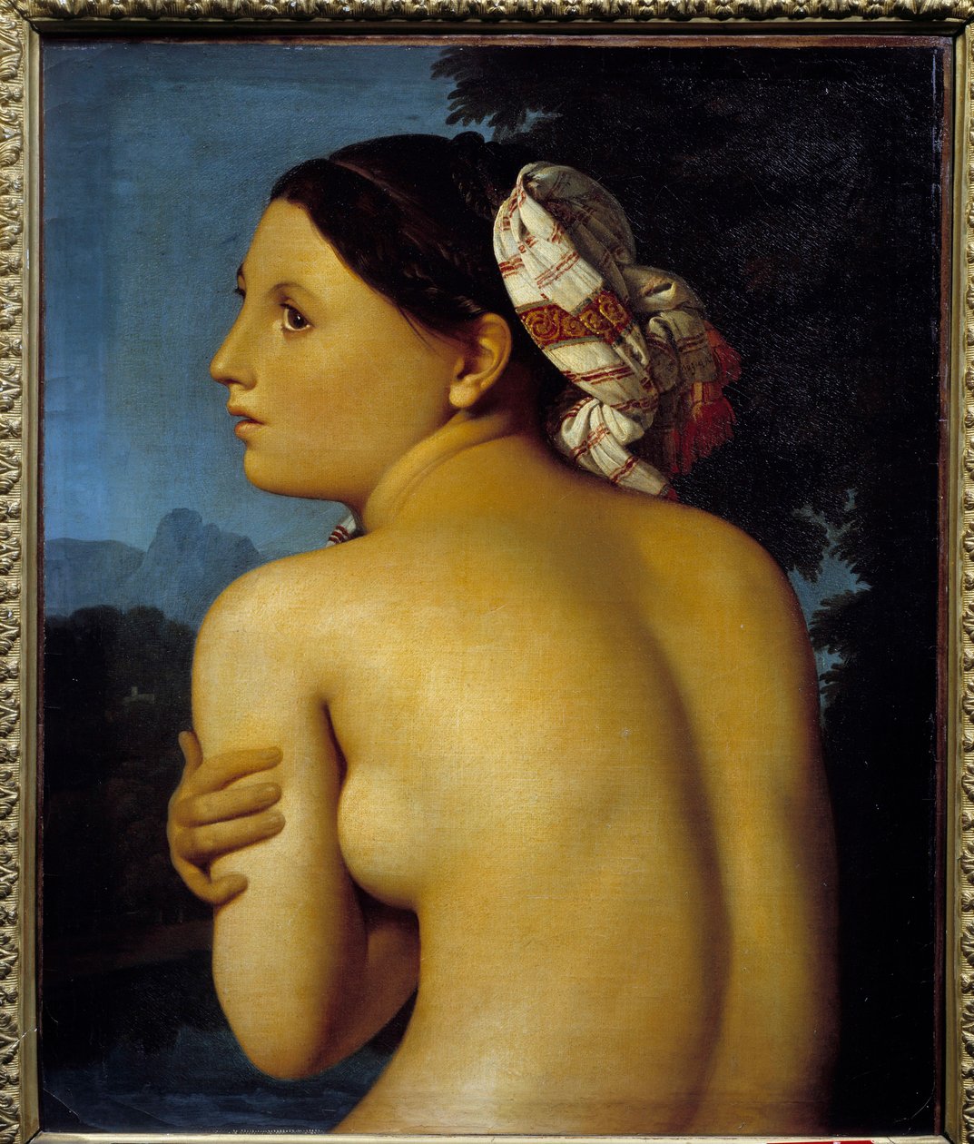 Den badende. Maleri af Jean Auguste Dominique Ingres (1780-1867) af Jean Auguste Dominique Ingres