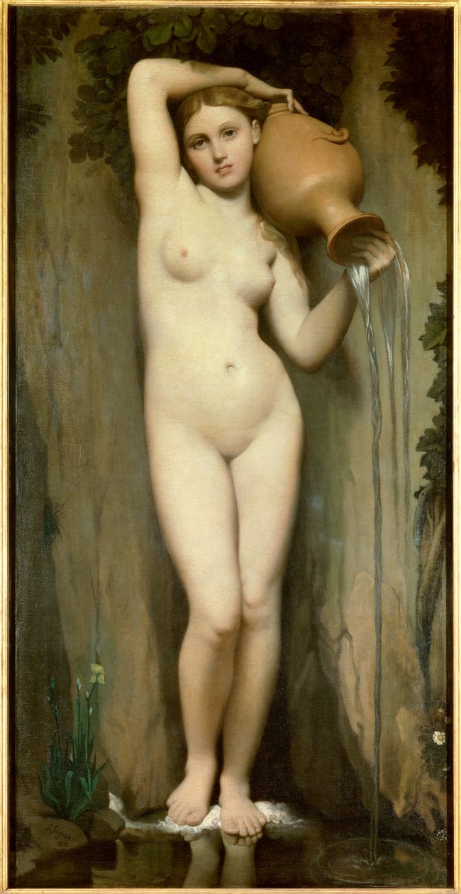Kildemaleriet af Jean-Auguste Dominique Ingres (1780-1867) 1856 Dim 1,63 x 0,80. Paris. Orsay Museum af Jean Auguste Dominique Ingres