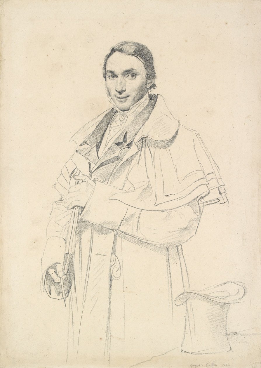 Trekvart-længde portræt af Jean-Francois-Antoine Forest, 1823 af Jean Auguste Dominique Ingres