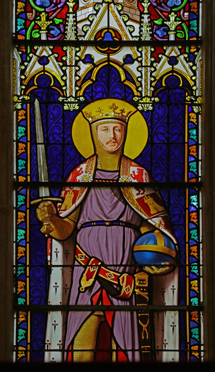 Vindue, der forestiller Saint Ferdinand (portræt af prins Ferdinand d