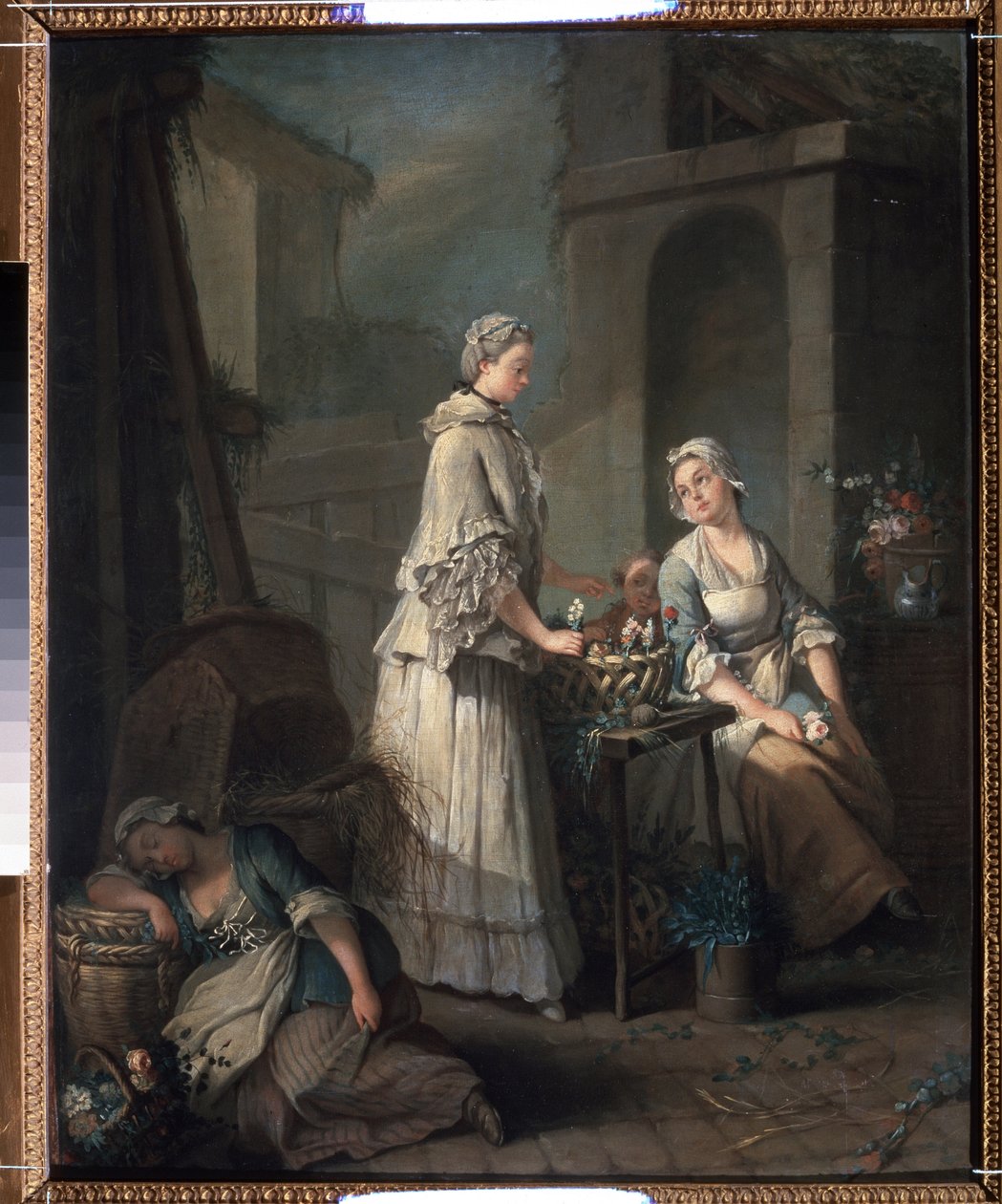 ""Blomsterpigen"" (En blomsterpige) Maleri af Jean-Baptiste (Jean Baptiste) Charpentier (1728-1806) 1795-1799 Pushkin Museum, Moskva af Jean Baptiste Charpentier