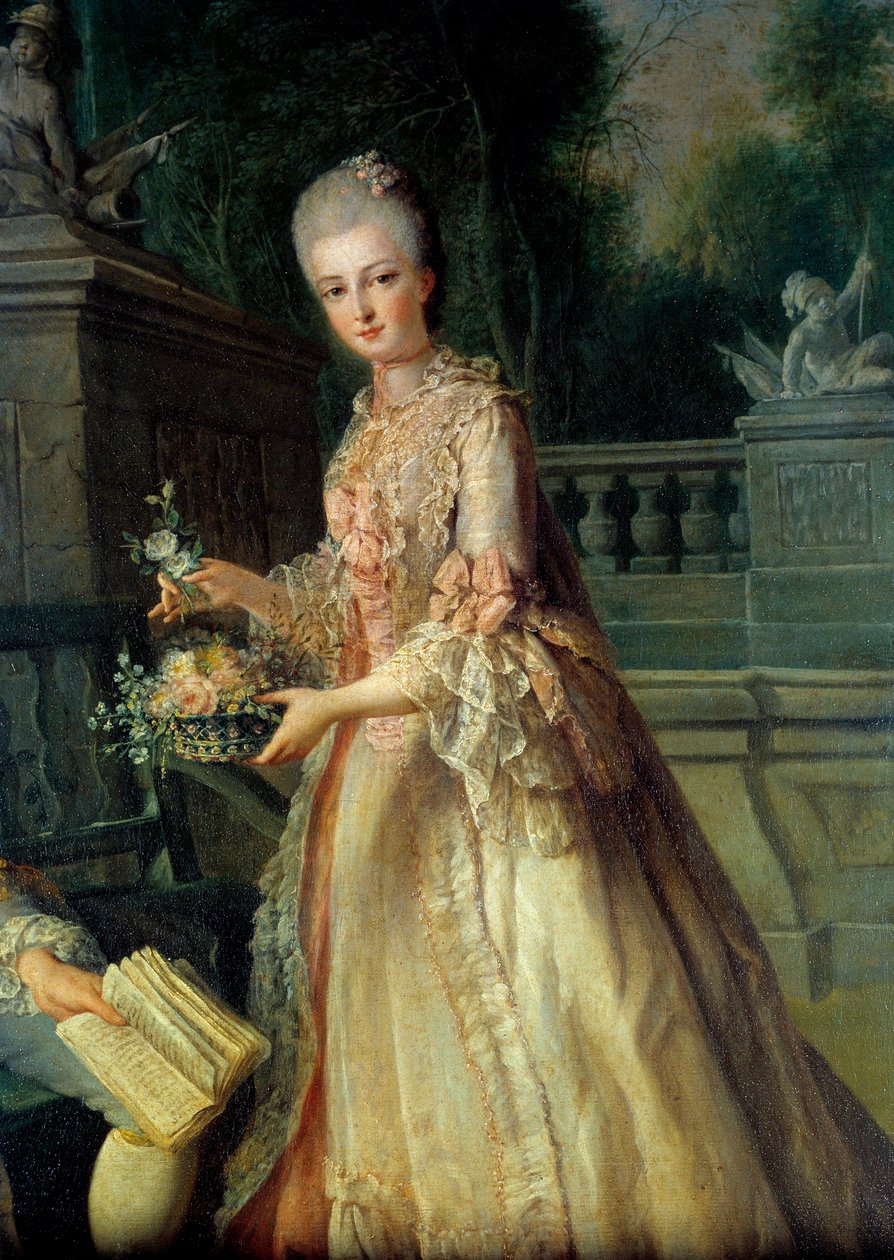 Portræt af Louise Adelaide, kommende hertuginde af Orleans (1753-1821) Detalje. Maleri af Jean Baptiste Charpentier (1728-1806) 1700-tallet. af Jean Baptiste Charpentier
