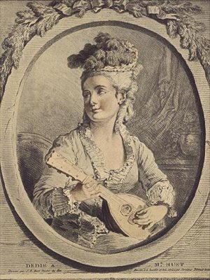 Madame Huet, gravering af Gilles Demarteau af Jean Baptiste (after) Huet