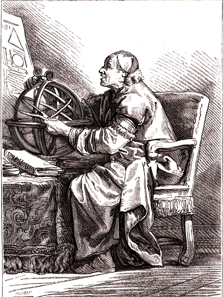 Astronomen.1878 (gravering) af Jean Baptiste (after) Le Prince
