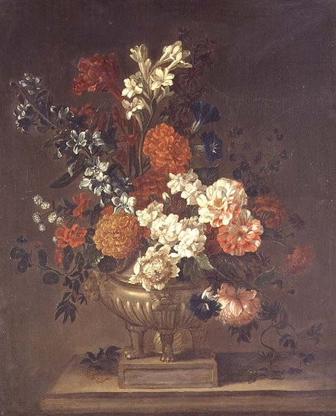 Stilleben, blandede blomster af Jean Baptiste (follower of) Monnoyer