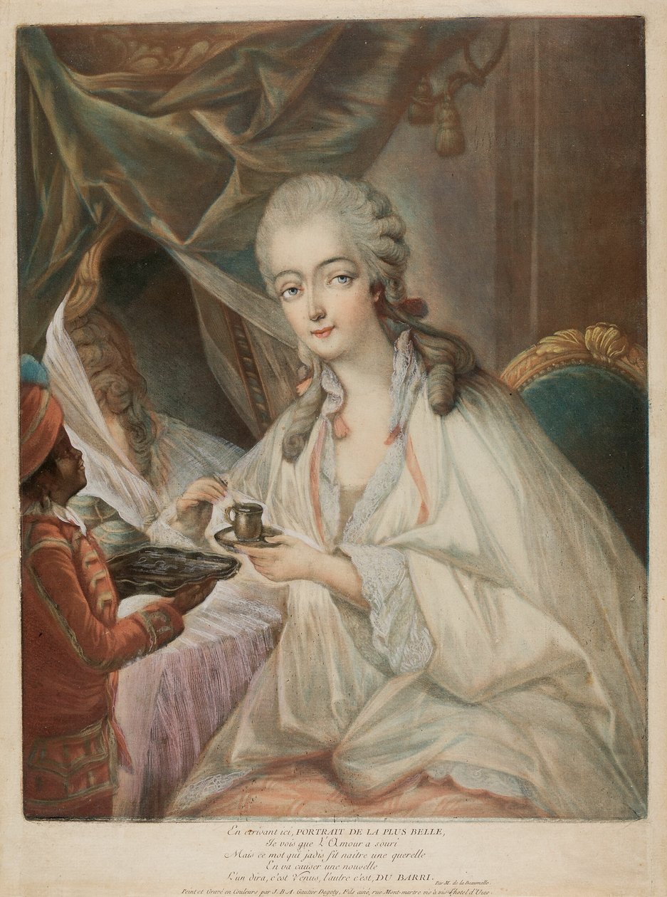 Jeanne Bécu, Comtesse Du Barry, og hendes tjener Zamor af Jean Baptiste Andre Gautier D