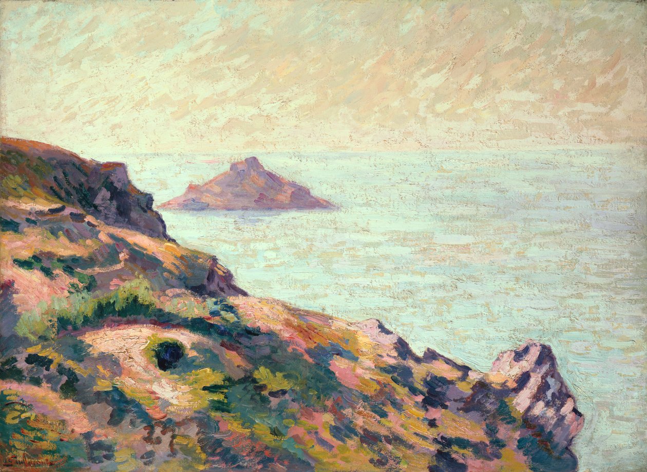 Kyst af Val Andre, ca. 1907 (olie på lærred) af Jean Baptiste Armand Guillaumin