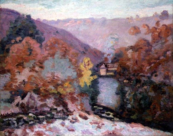 Landskab ved La Creuse, Bretagne, ca. 1910 (olie på lærred) af Jean Baptiste Armand Guillaumin