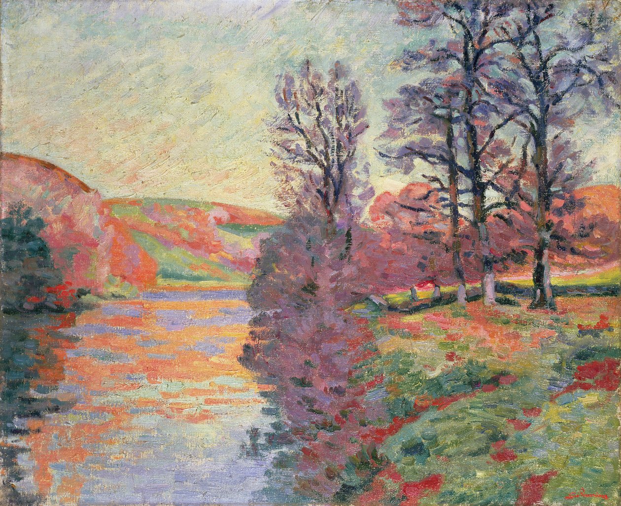 Landskab fra floden Creuse, ca. 1912 af Jean Baptiste Armand Guillaumin