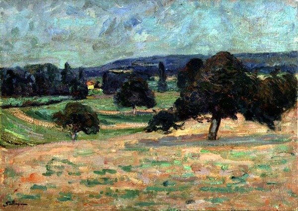 Landskab i Ile de France, ca. 1895 (olie på lærred) af Jean Baptiste Armand Guillaumin
