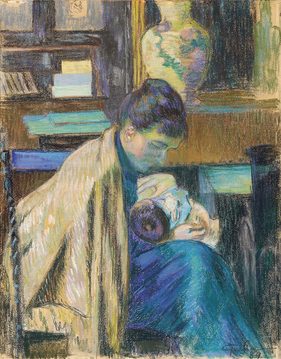 Madame Guillaumin med Madeleine, 1889 af Jean Baptiste Armand Guillaumin
