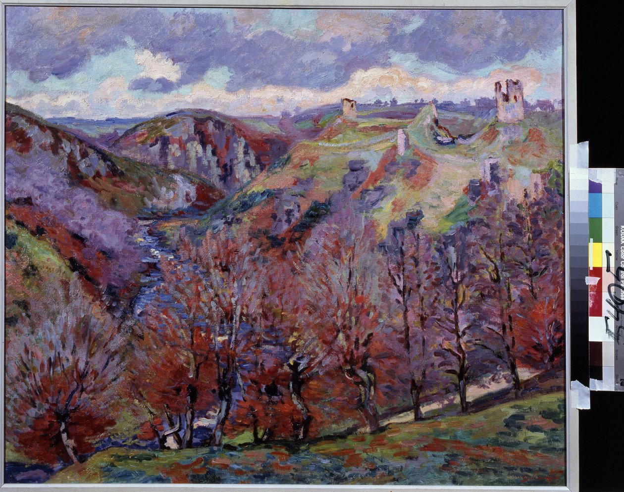 Landskab med ruiner. Maleri af Jean-Baptiste (Jean Baptiste) Armand Guillaumin (1841-1927) af Jean Baptiste Armand Guillaumin