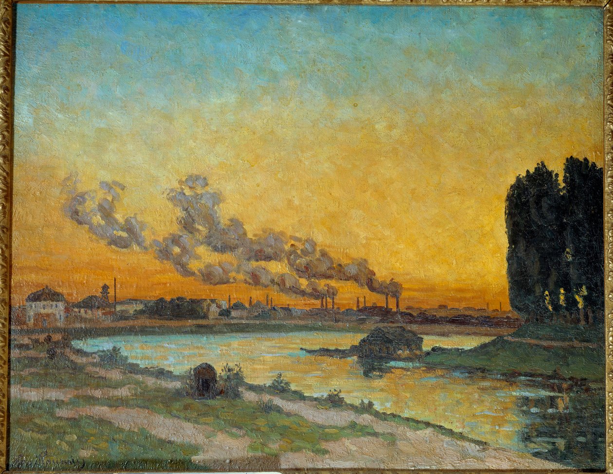 Solnedgang i Ivry Maleri af Jean Baptiste Armand Guillaumin (1841-1927) 1800-tallet søn. 0,65x0,81 m Paris, muse d