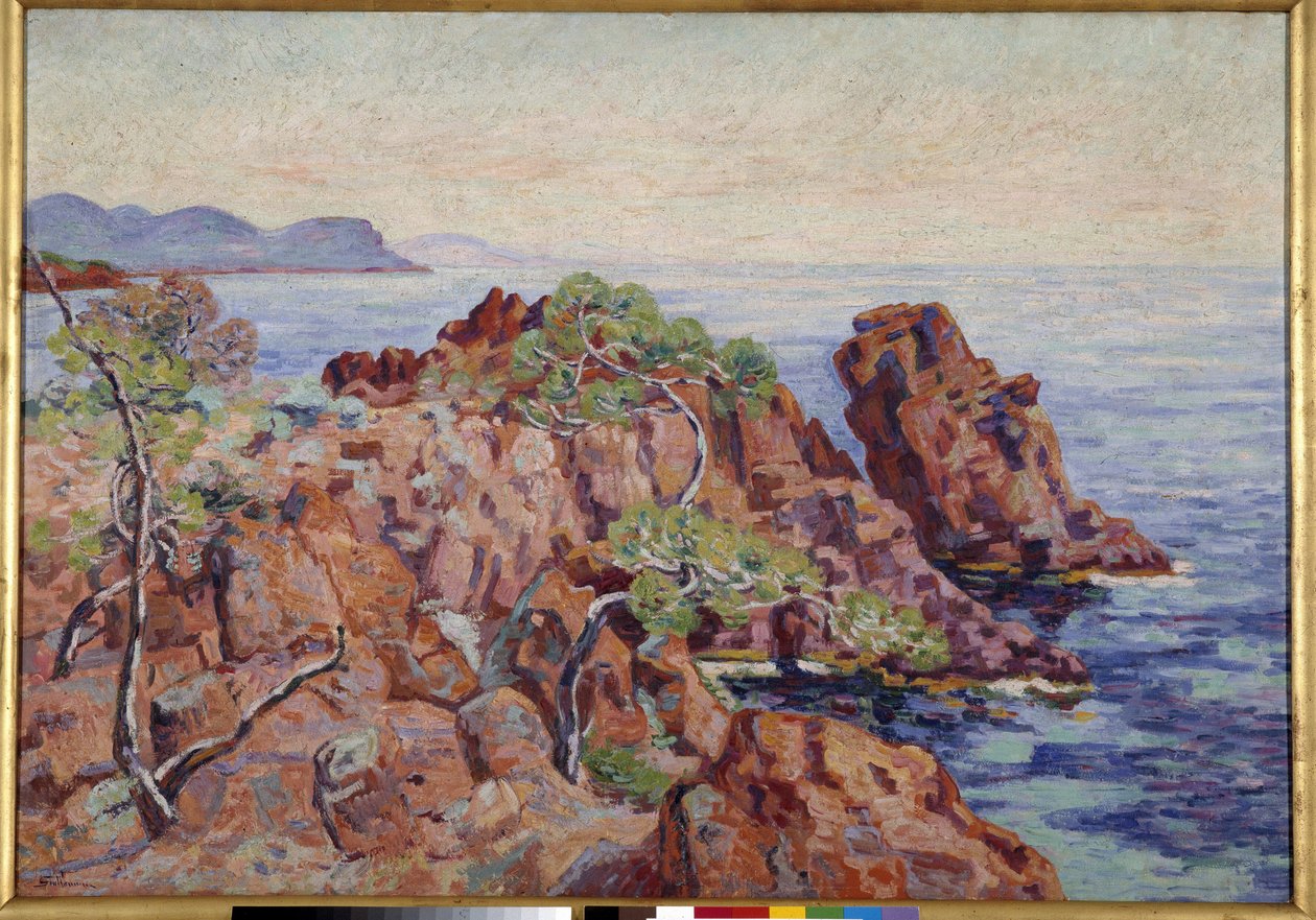 Gaupillatklippen ved Trayas-maleri af Armand Guillaumin (1841-1927) Musee Cantini, Marseille af Jean Baptiste Armand Guillaumin