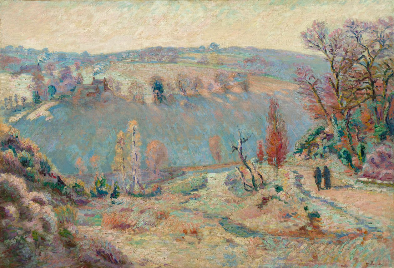 Sédelle-dalen ved Pont Charraud: White Frost, ca. 1903-1911. af Jean Baptiste Armand Guillaumin