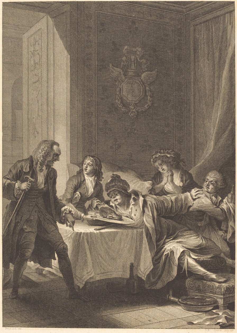 fråseren af Jean Baptiste Blaise Simonet after Jacques Louis François Touzé