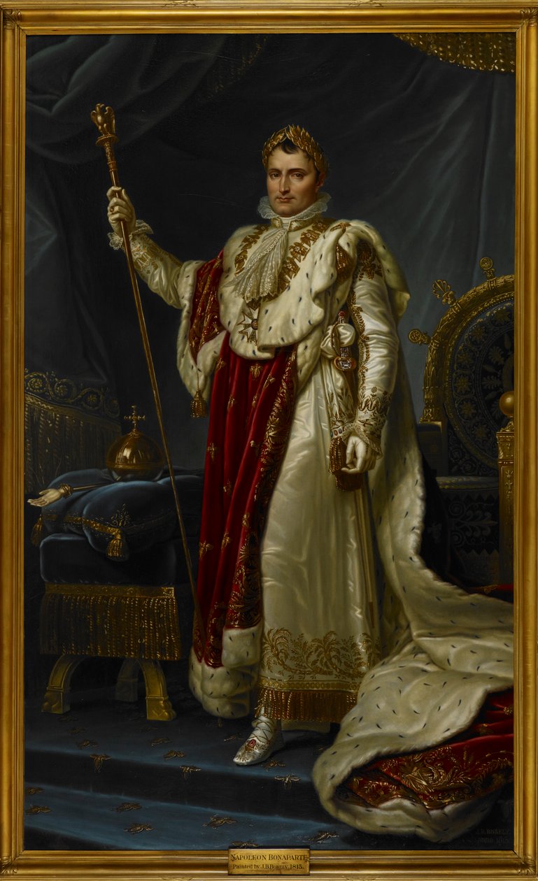 Napoleon Bonaparte i sin kroningsdragt af Jean Baptiste Borely