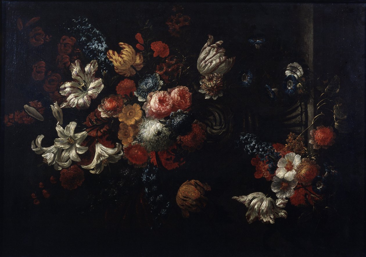 ""Bukettens stilleben"" (Blomster) Maleri af Jan Baptiste Bosschaert (1667-1746) Private samlinger fra det 18. århundrede af Pushkin-museet, Moskva af Jean Baptiste Bosschaert