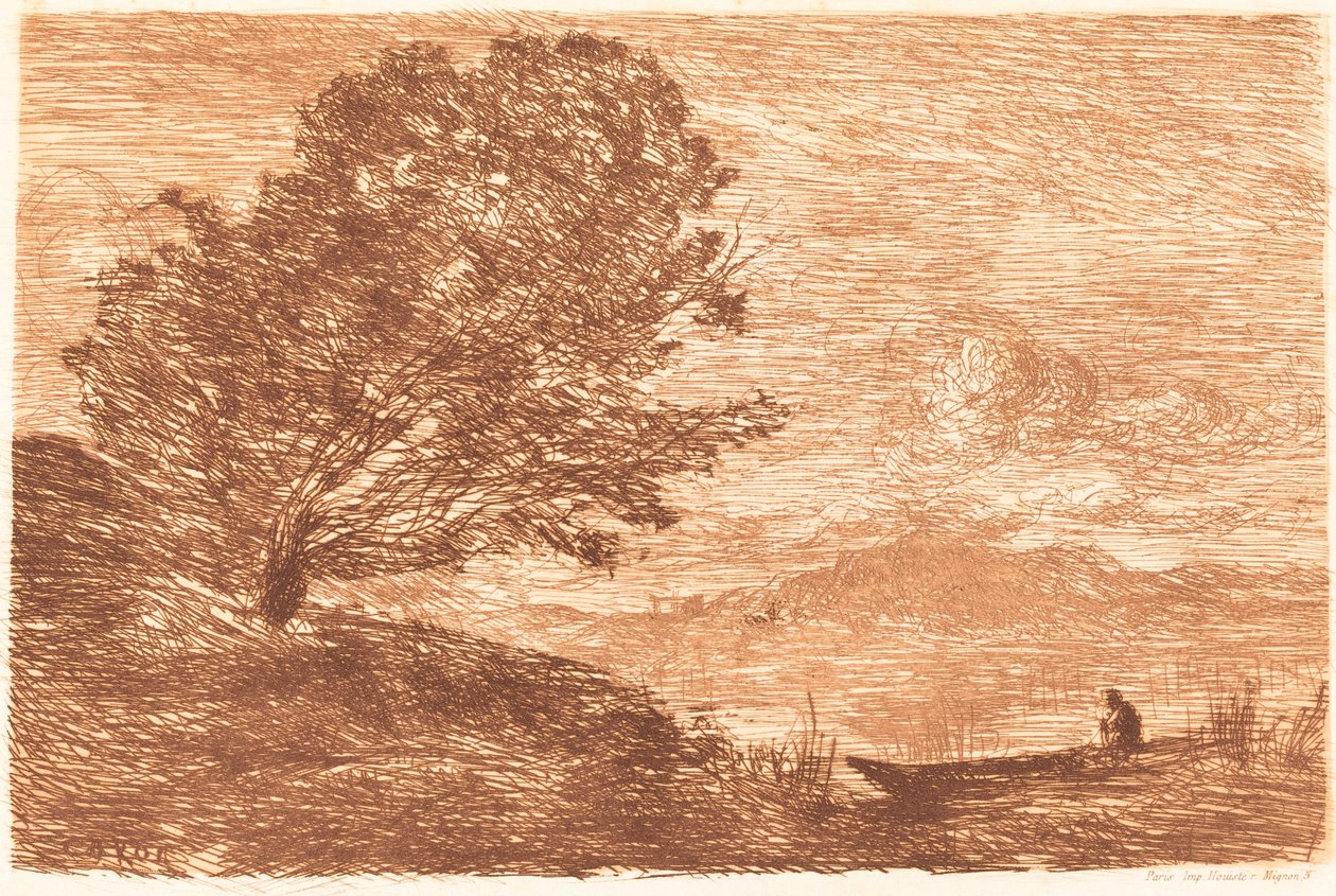 En sø i Tyrol (Un lac du Tyrol) af Jean Baptiste Camille Corot