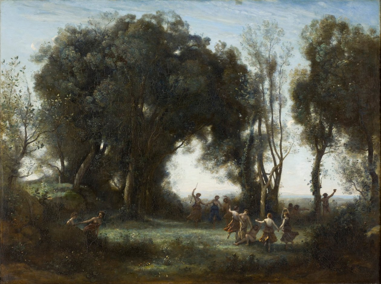 En morgen. Nymfernes dans, 1850 af Jean Baptiste Camille Corot
