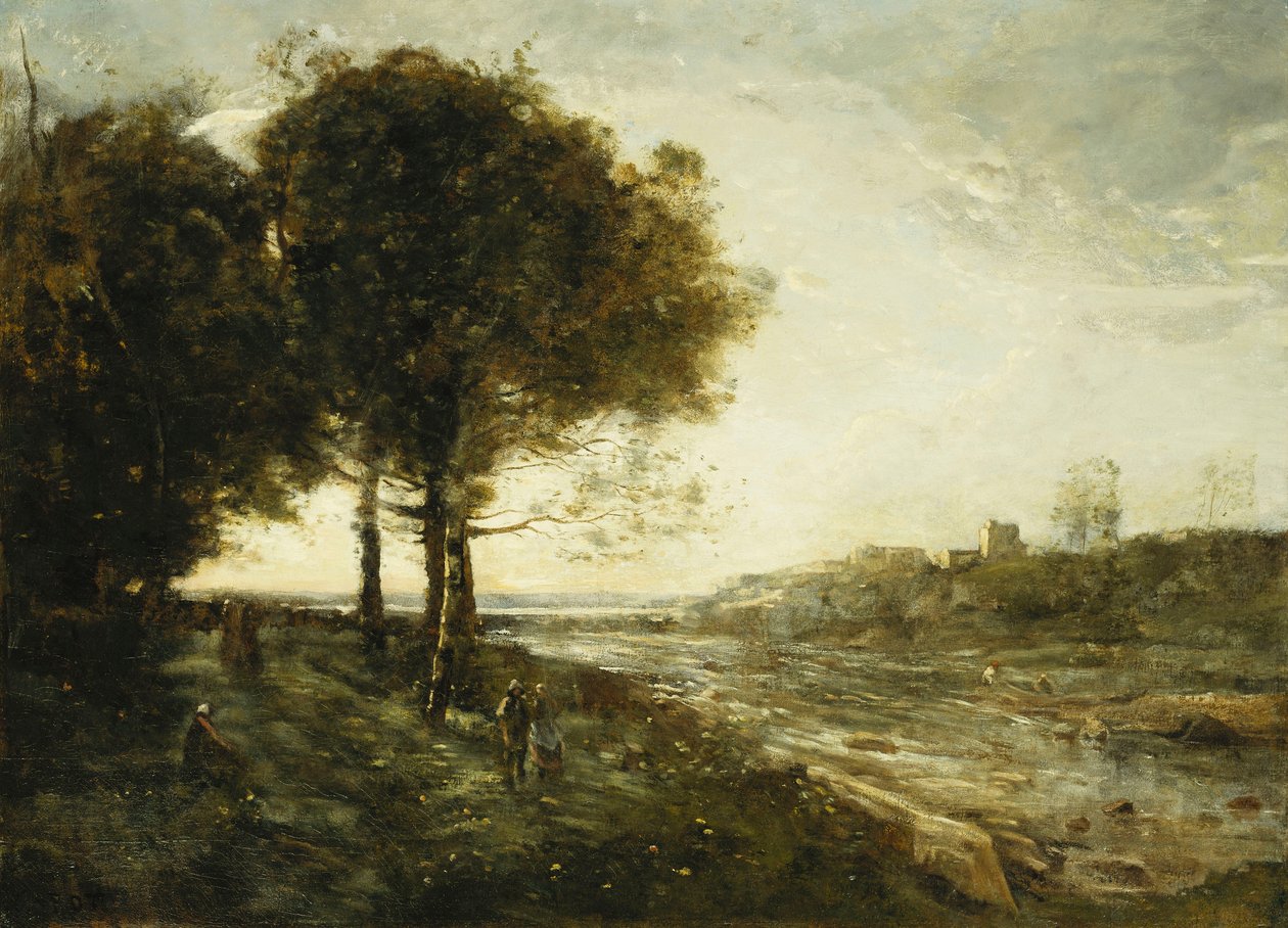 En flod i Romagna; En torrent i Romagna, af Jean Baptiste Camille Corot