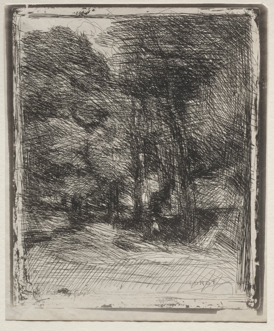 En souvenir fra Bas-Bréau af Jean Baptiste Camille Corot