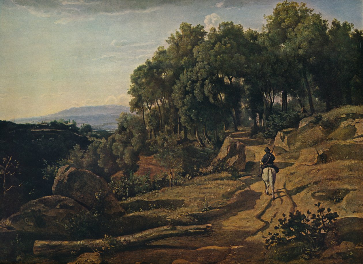 En udsigt nær Volterra, 1838 af Jean Baptiste Camille Corot