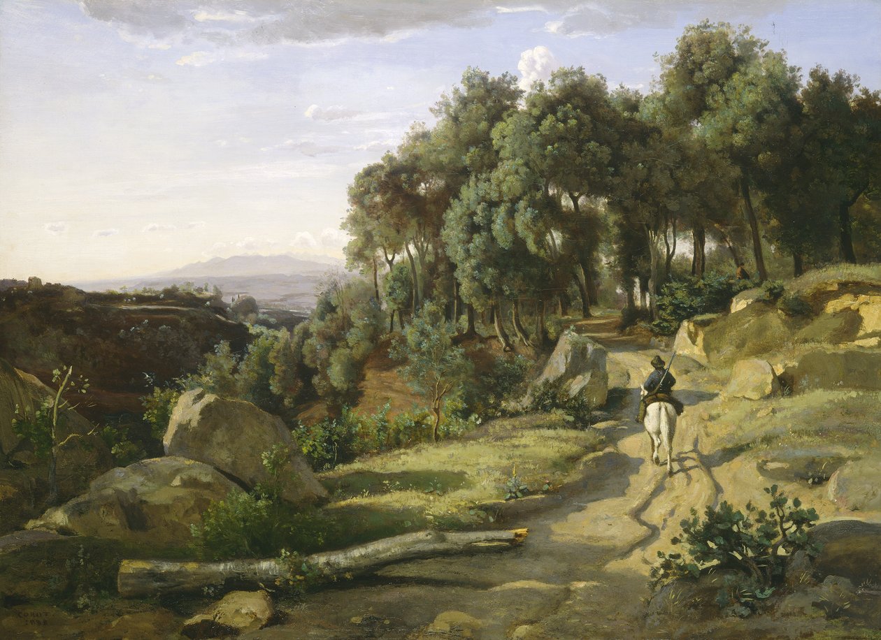 Udsigt nær Volterra af Jean Baptiste Camille Corot