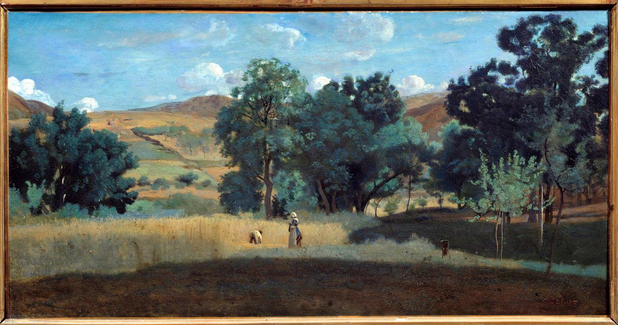 En hvedemark i Morvan i 1842 Maleri af Camille Corot (1796-1875) 1842 Søn. 0,38x0,75 m Lyon, Musee des Beaux Arts af Jean Baptiste Camille Corot