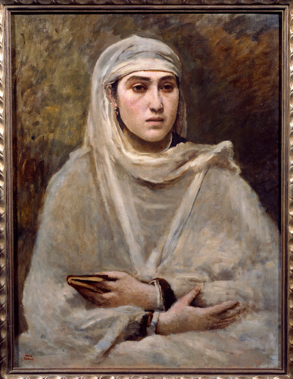 algerisk. Maleri af Camille Corot (1796-1875) af Jean Baptiste Camille Corot