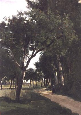 Avenue in the Woods, nær Chaville, ca. 1824 af Jean Baptiste Camille Corot