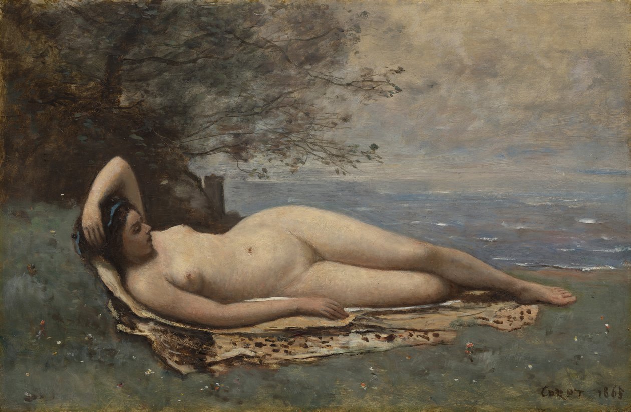 Bacchante ved havet, 1865. af Jean Baptiste Camille Corot