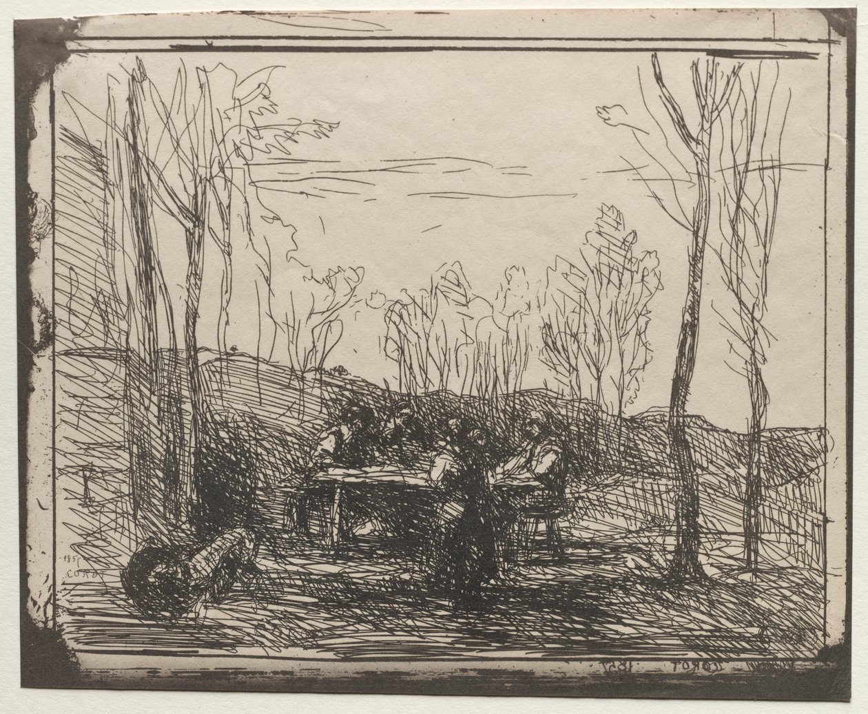 Morgenmad i en Glade af Jean Baptiste Camille Corot