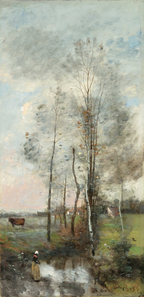 Skæg af Al og Birk, 1865-70 af Jean Baptiste Camille Corot