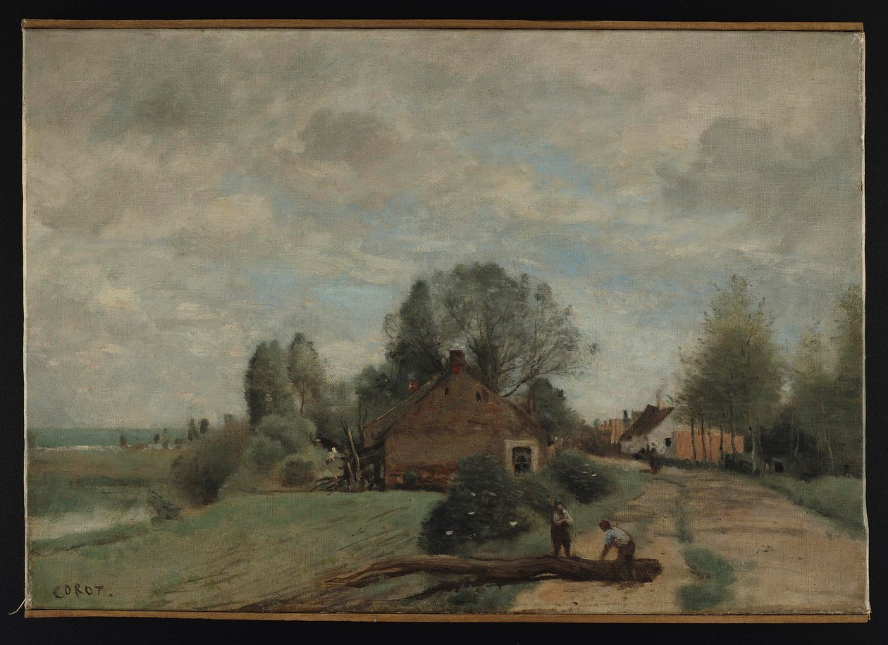 Corot - La Route aux Bûcherons, Arleux-du-Nord, 1871, NMW A 24958 af Jean Baptiste Camille Corot