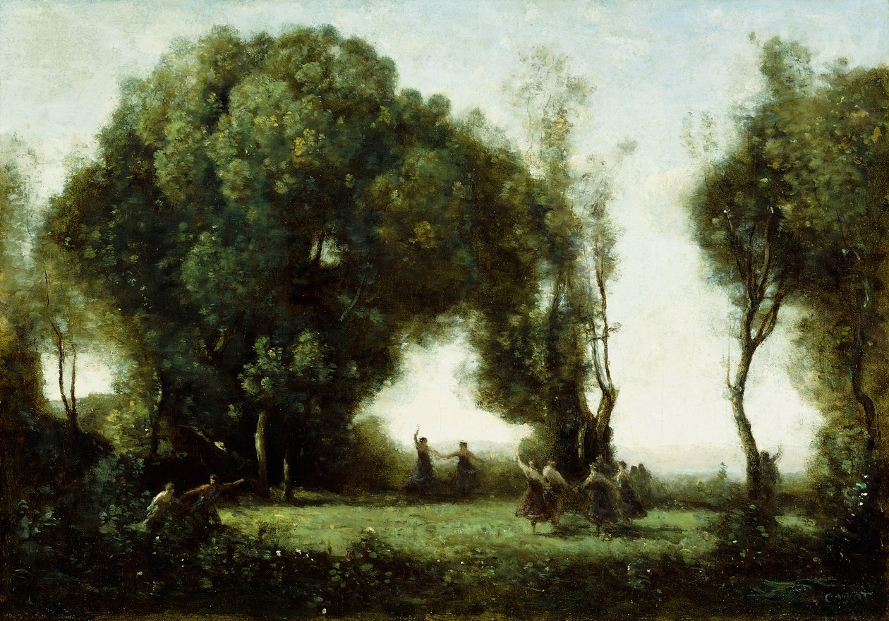 Nymfernes dans, af Jean Baptiste Camille Corot
